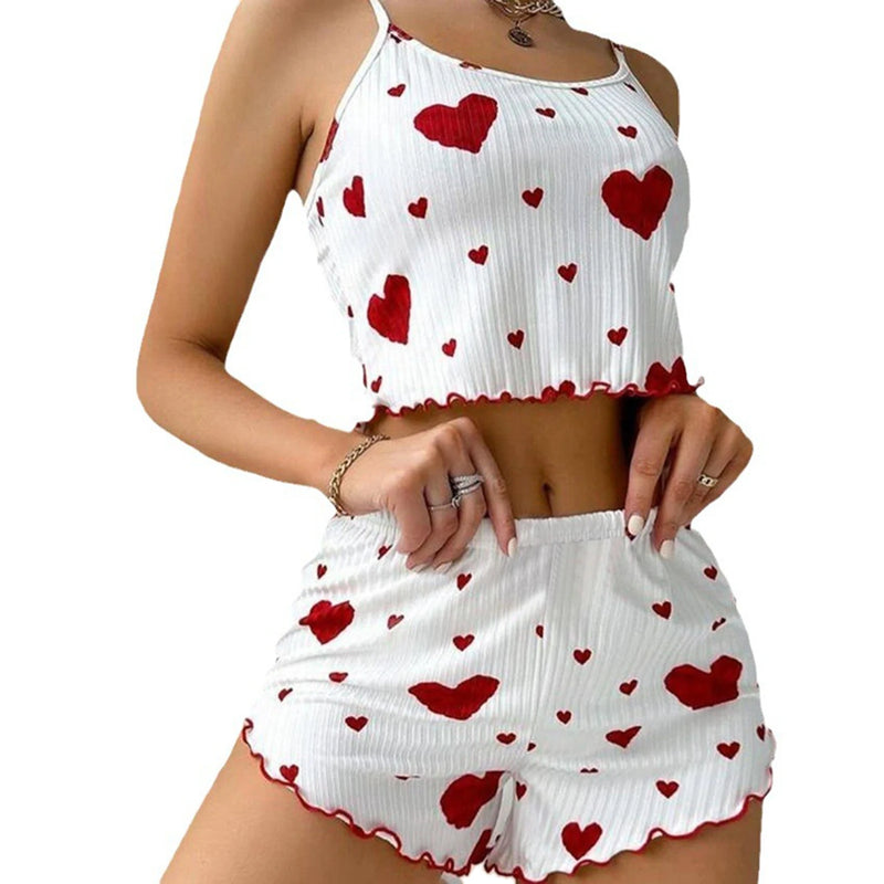 Set of women’s pajamas love print