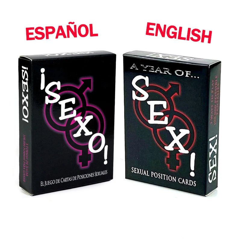 English and Spanish Sexual Position Games Sex toys for couples in Cards