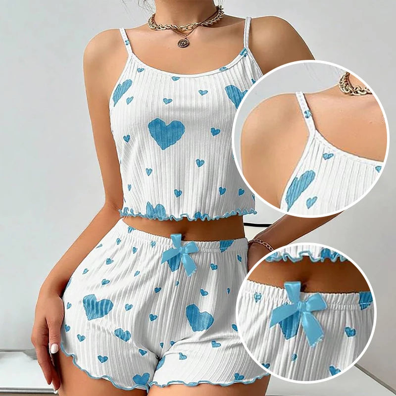 Set of women’s pajamas love print