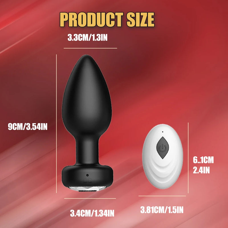 10 frequency vibrating penis plug, with remote control