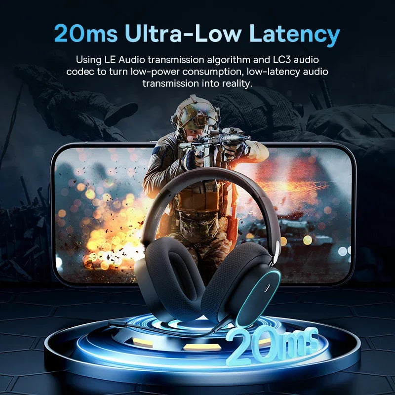 Wireless gaming headset with microphone, Bluetooth 5.3,RGB