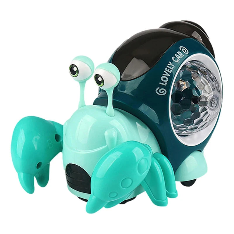Baby crab toys crawling with music, lit dance