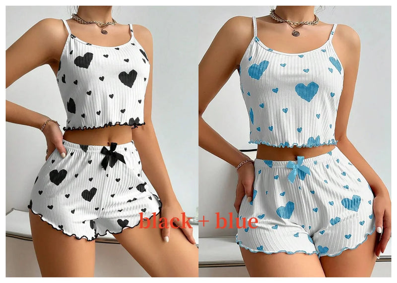 Set of women’s pajamas love print