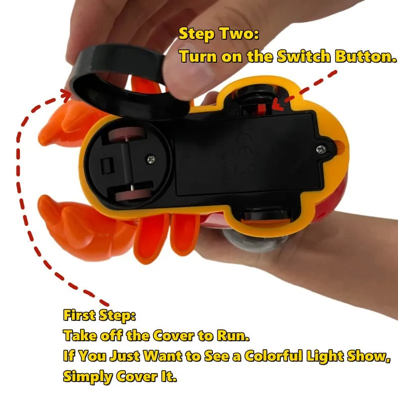 Baby crab toys crawling with music, lit dance