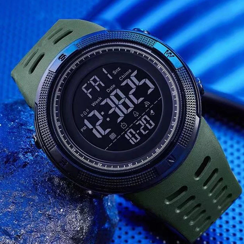 Waterproof multifunctional military sports wristwatch