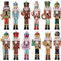 12 pieces wooden pendant soldier nutcracker for Christmas tree