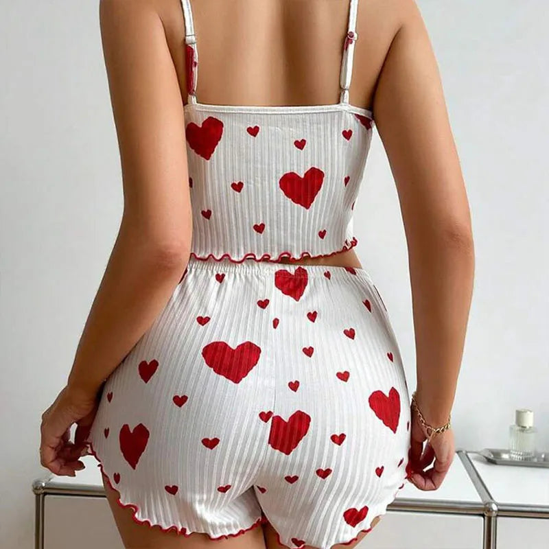 Set of women’s pajamas love print