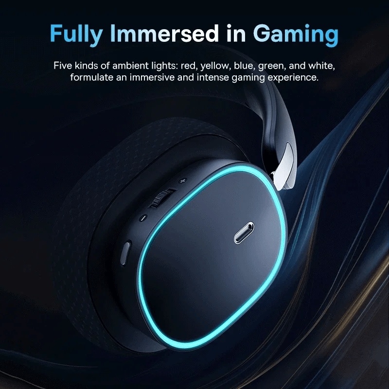Wireless gaming headset with microphone, Bluetooth 5.3,RGB